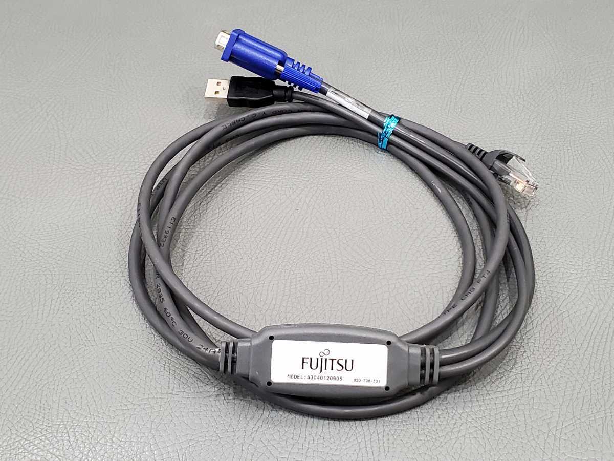 CA tube ⑫** beautiful goods ** Fujitsu /FUJITSU Console Switch KVM S3 SMB Adapter USB - VGA 2.14m A3C40120905 KVM cable 