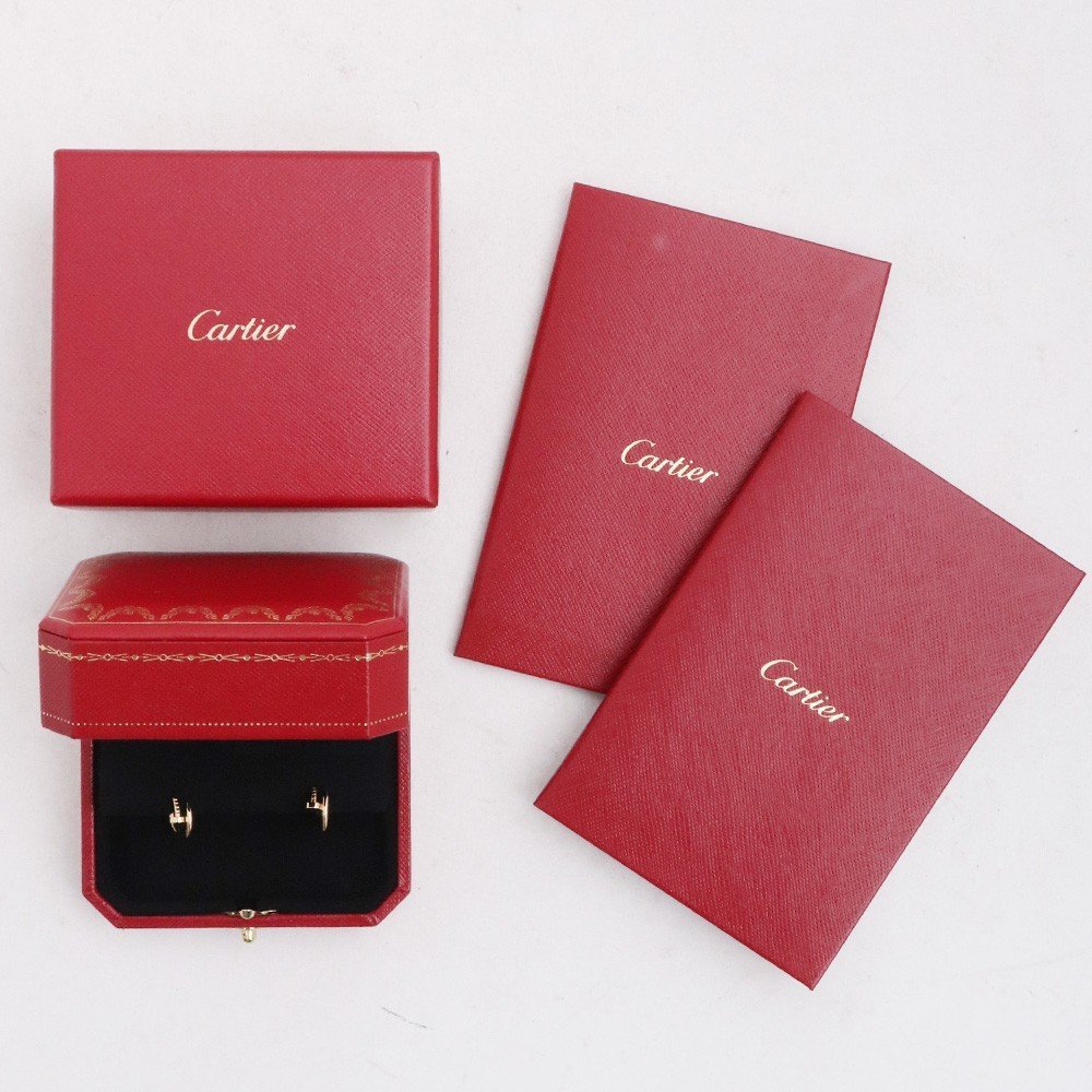 両耳 CARTIER ジュスト アンクル ピアス 18K Fサイズ ゴールド カルティエ 18金 イヤリング JUSTE UN CLOU