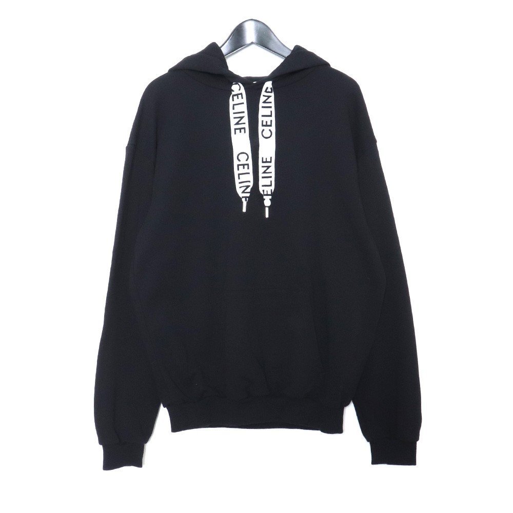 CELINE 21AW Loose Sweatshirt In Cotton Fleece Lサイズ セリーヌ コットンフリースルーズドローコードスウェットプルオーバーパーカー