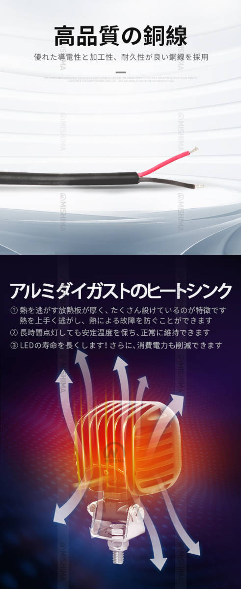 msm8140【4台】LED ワークライト コンパクト 40W タイヤ灯 LED msm8140【4台】LED ワークライト コンパクト 40W タイヤ灯 LED