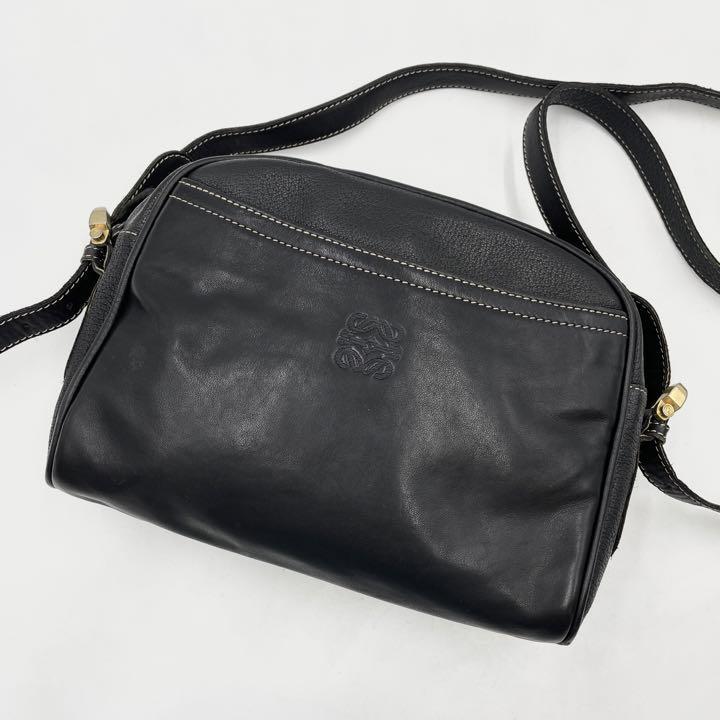 極美品 LOEWE ロエベ アナグラム ショルダーバッグ 斜め掛け スクエア