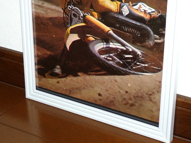 1978年 USA 70s 洋書雑誌記事 額装品 Yamaha YZ250F ヤマハ (A4size) / 検索用 店舗 ガレージ 看板 ディスプレイ 装飾 サイン_画像3