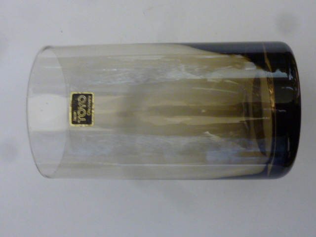昭和レトロ TOYO ガラス グラス グレー セット 東洋硝子 タンブラー コップ アンティーク キッチン インテリア ディスプレイの画像7