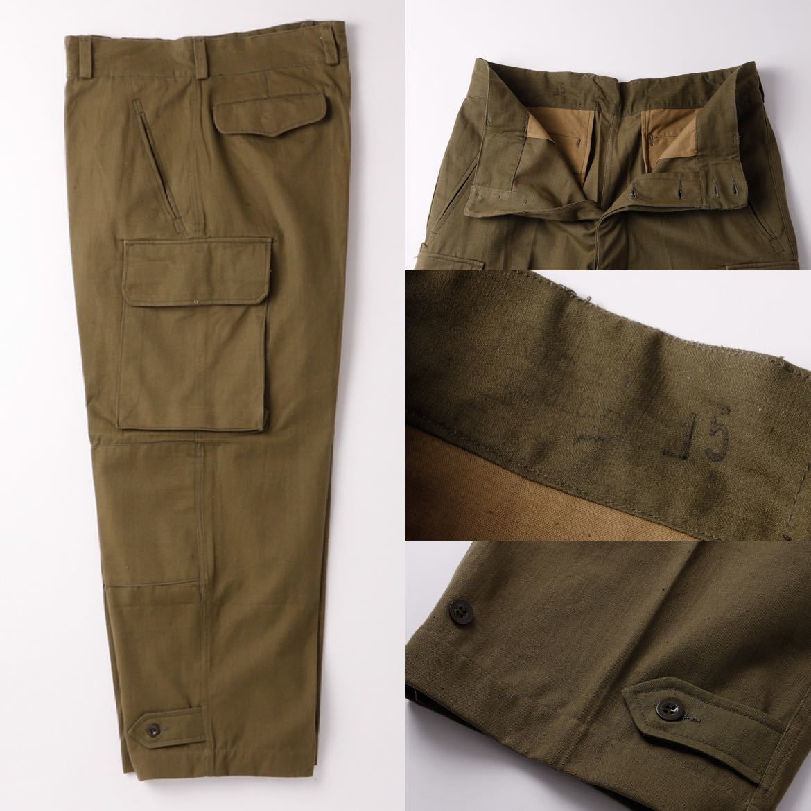 未使用】M-47 後期 FRENCH MILITARY GARGO PANTS M47 フレンチ