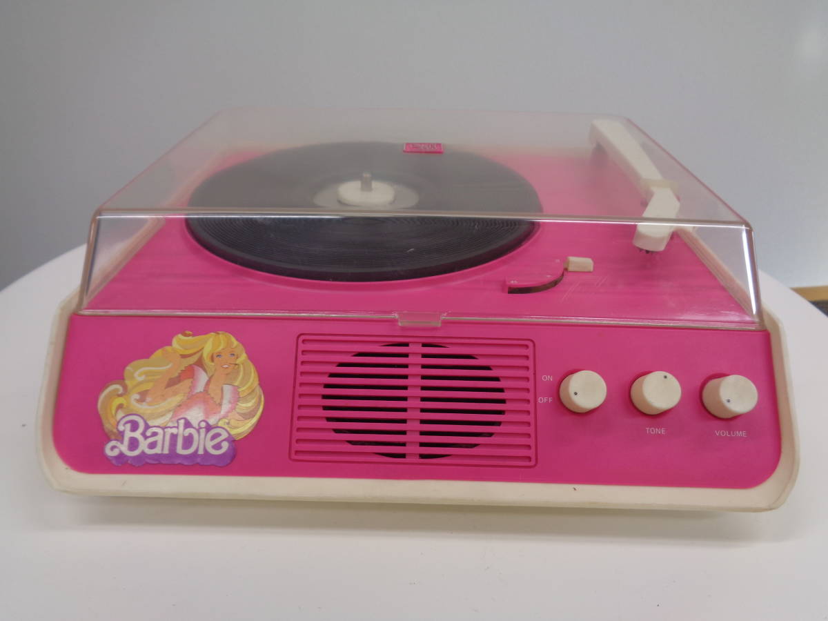 マニア向け Barbie HIFI PHONO バービー レコードプレイヤー 動作品 年代物の画像2