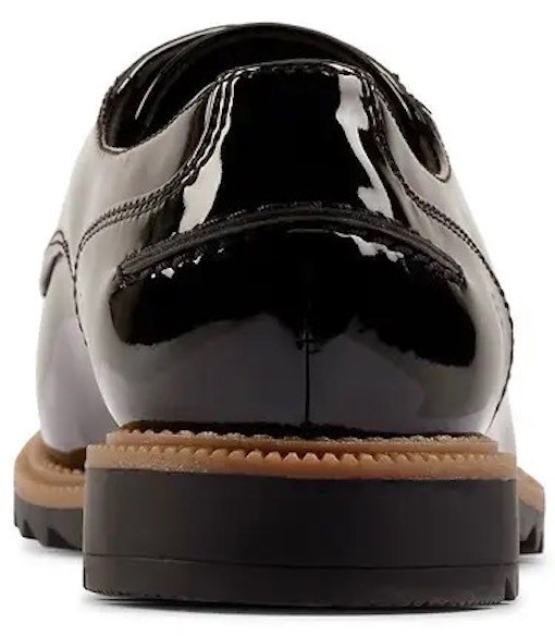  free shipping Clarks 26cm quilt fringe Loafer Flat pa tent enamel black black ballet leather sneakers pumps RRR15