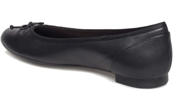 Clarks 25.5cm Flat leather black black bow ballet sneakers shoes Loafer Classic pumps boots sandals RRR69