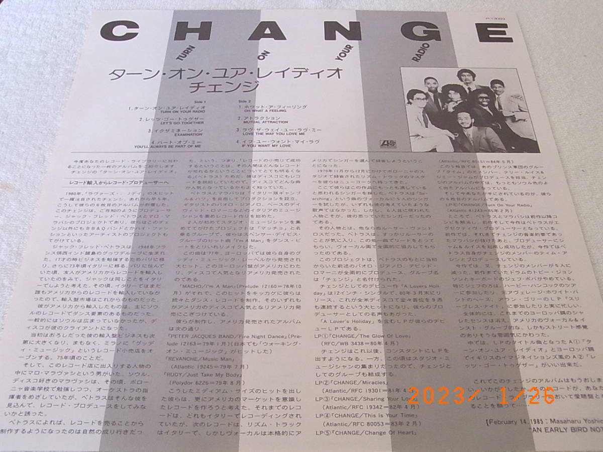 Change - Turn On Your Radio / チェンジ_画像4