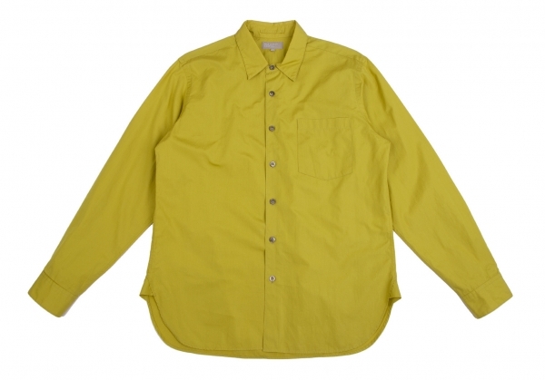 マーガレットハウエルMARGARET HOWELL コットン胸ポケットシャツ 黄緑M 【レディース】_画像2