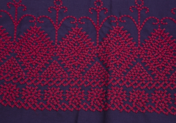 ジジリgigli 裾刺繍ノースリーブセットアップ 紫38・36 【レディース】_画像6
