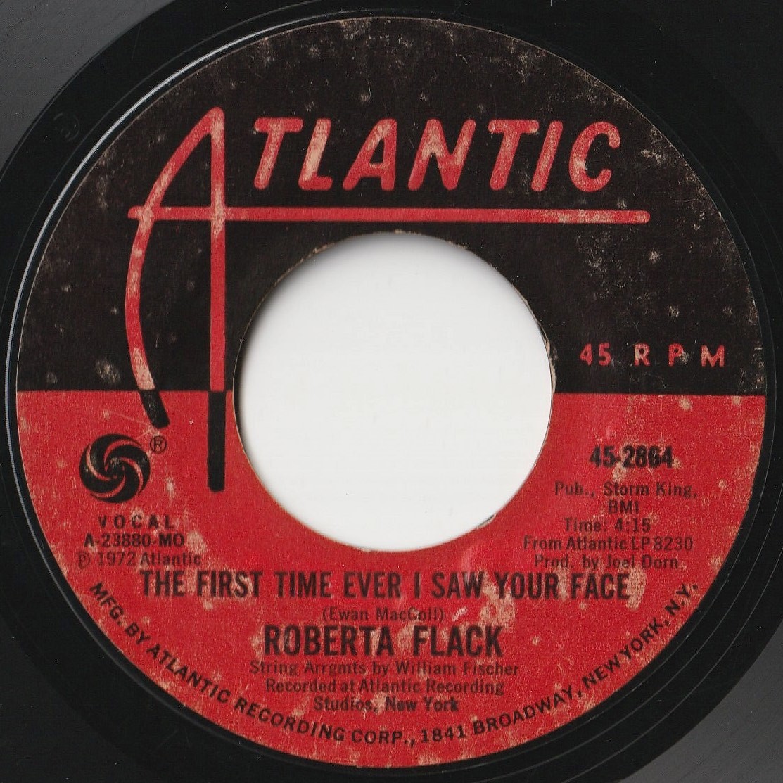Roberta Flack The First Time Ever I Saw Your Face / Trade Winds Atlantic US 45-2864 201401 SOUL ソウル レコード 7インチ 45_画像1