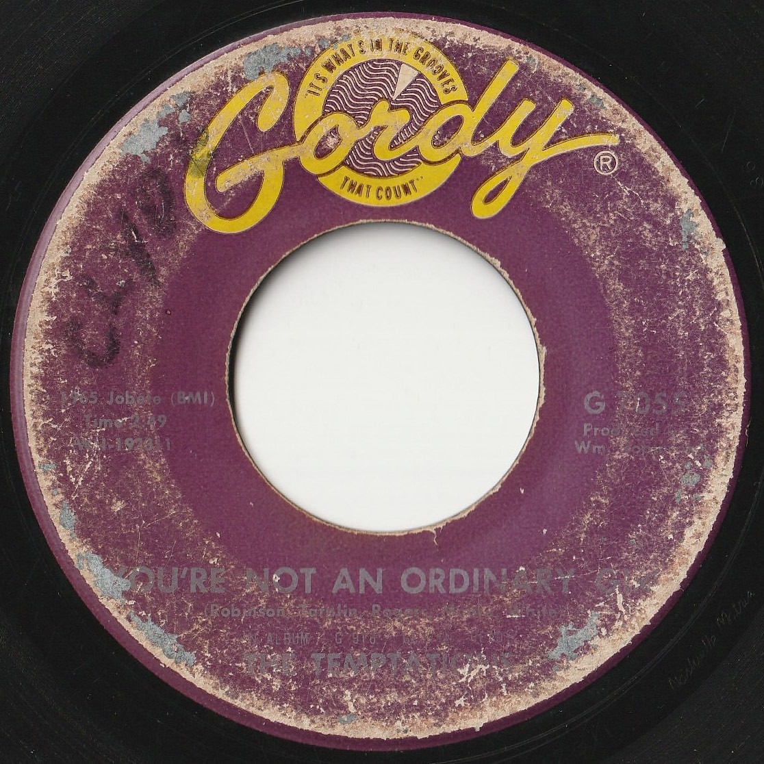 Temptations Beauty Is Only Skin Deep / You're Not An Ordinary Girl Gordy US G 7055 201538 SOUL ソウル レコード 7インチ 45_画像2