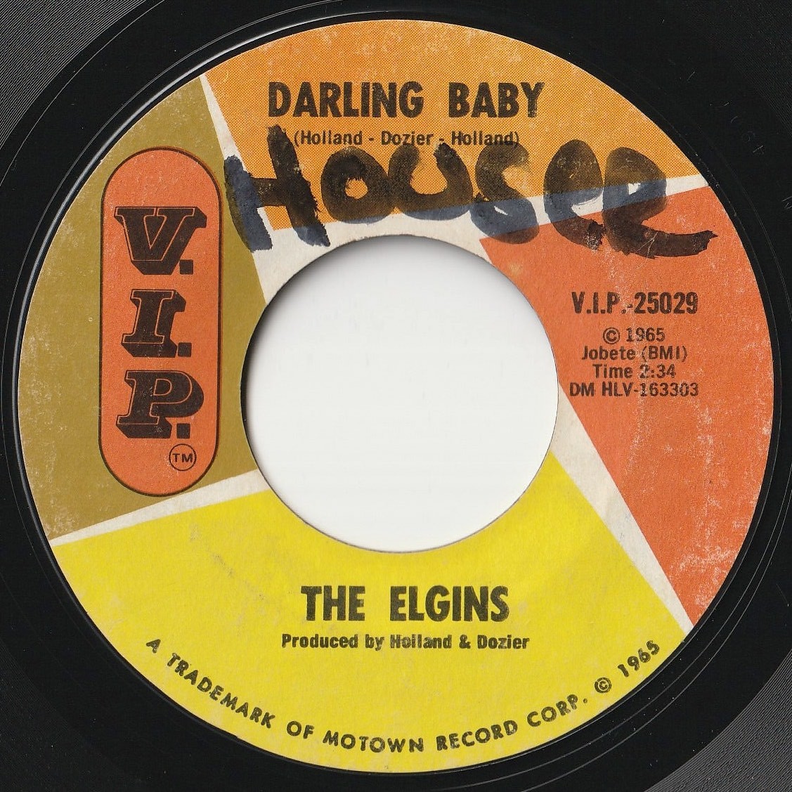 Elgins Darling Baby / Put Yourself In My Place V.I.P. US 25029 201601 SOUL ソウル レコード 7インチ 45_画像1