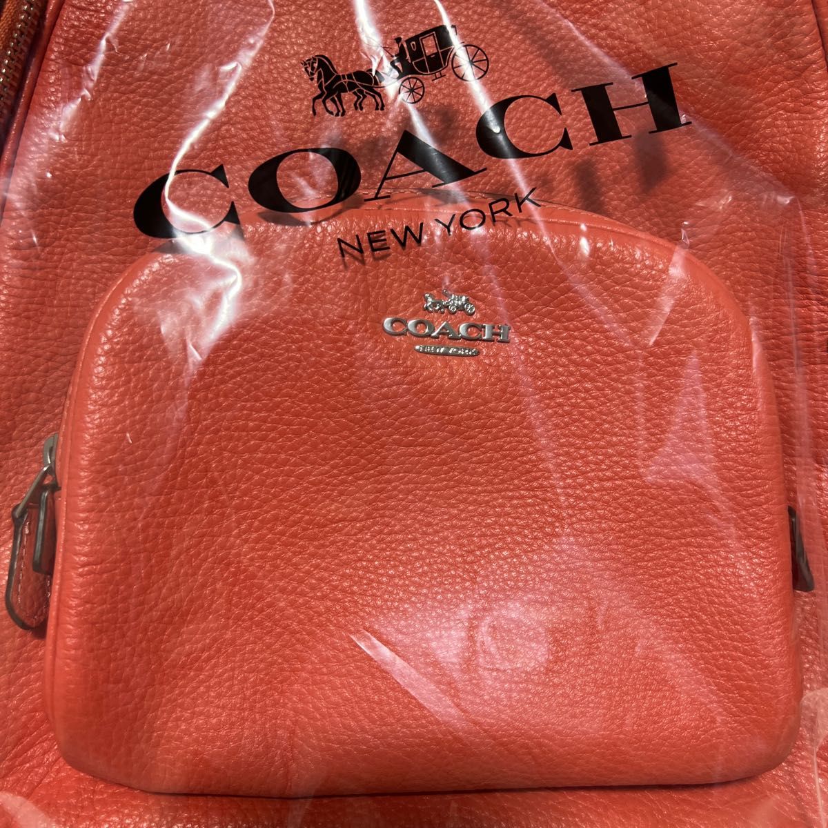 新品未使用 COACHリュック ピンク/オレンジ