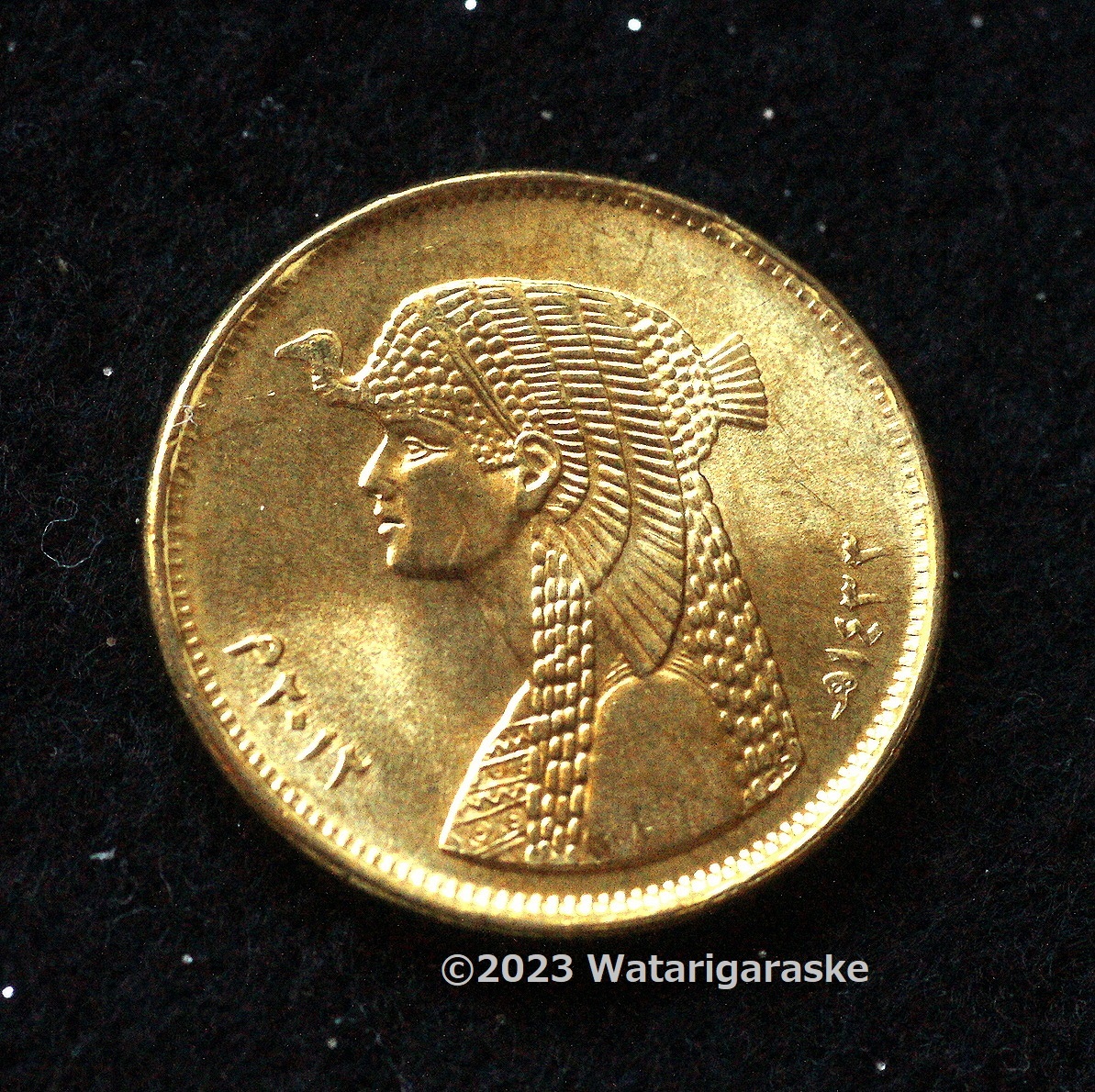 ★クレオパトラのコインx1枚★未使用2012年エジプト50ピアストル貨★の画像2