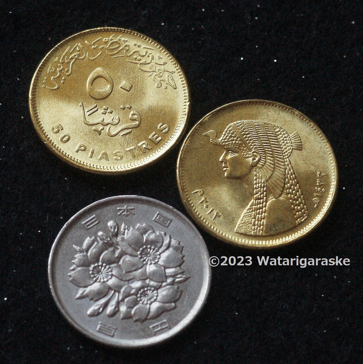 ★クレオパトラのコインx1枚★未使用2012年エジプト50ピアストル貨★の画像1