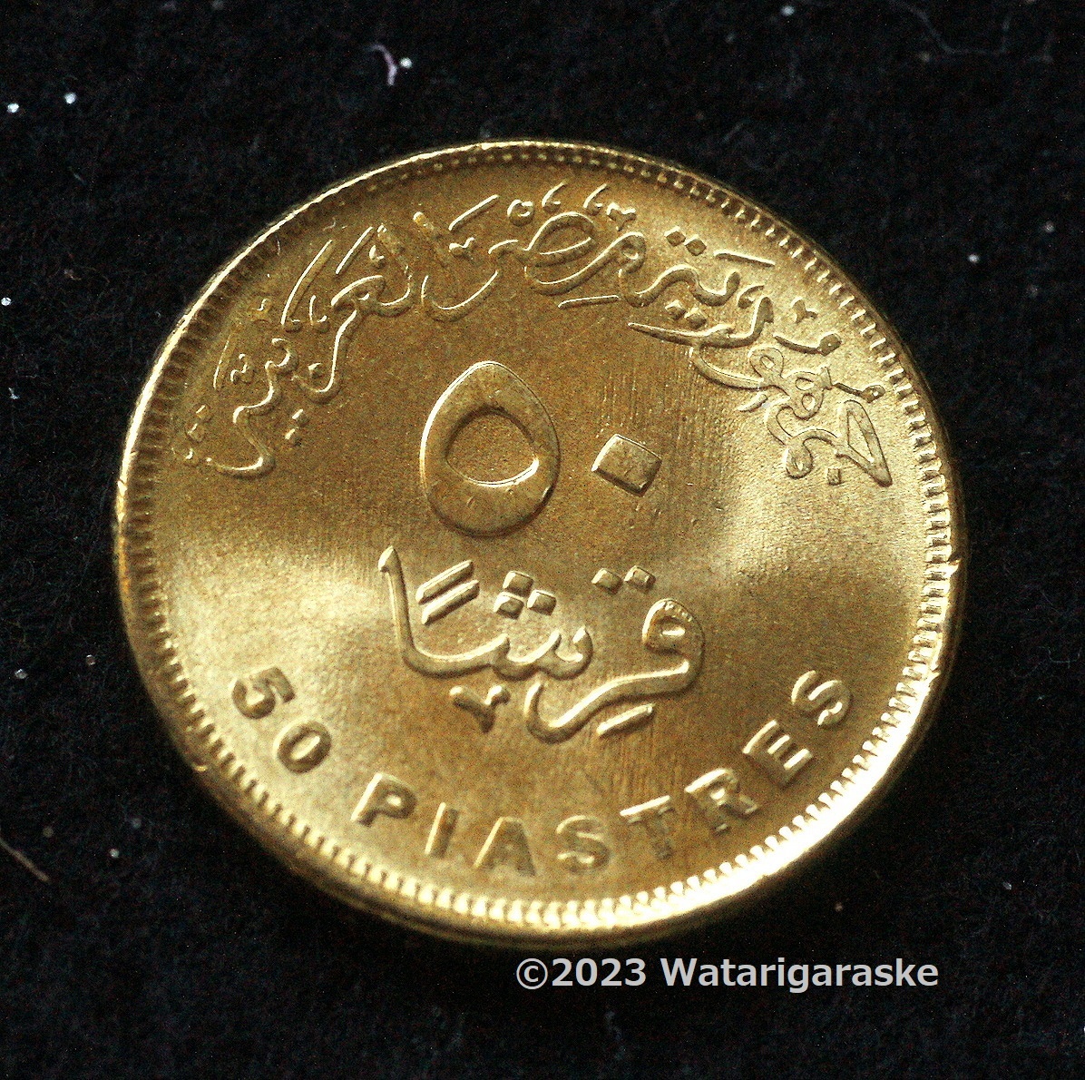 ★クレオパトラのコインx1枚★未使用2012年エジプト50ピアストル貨★の画像3