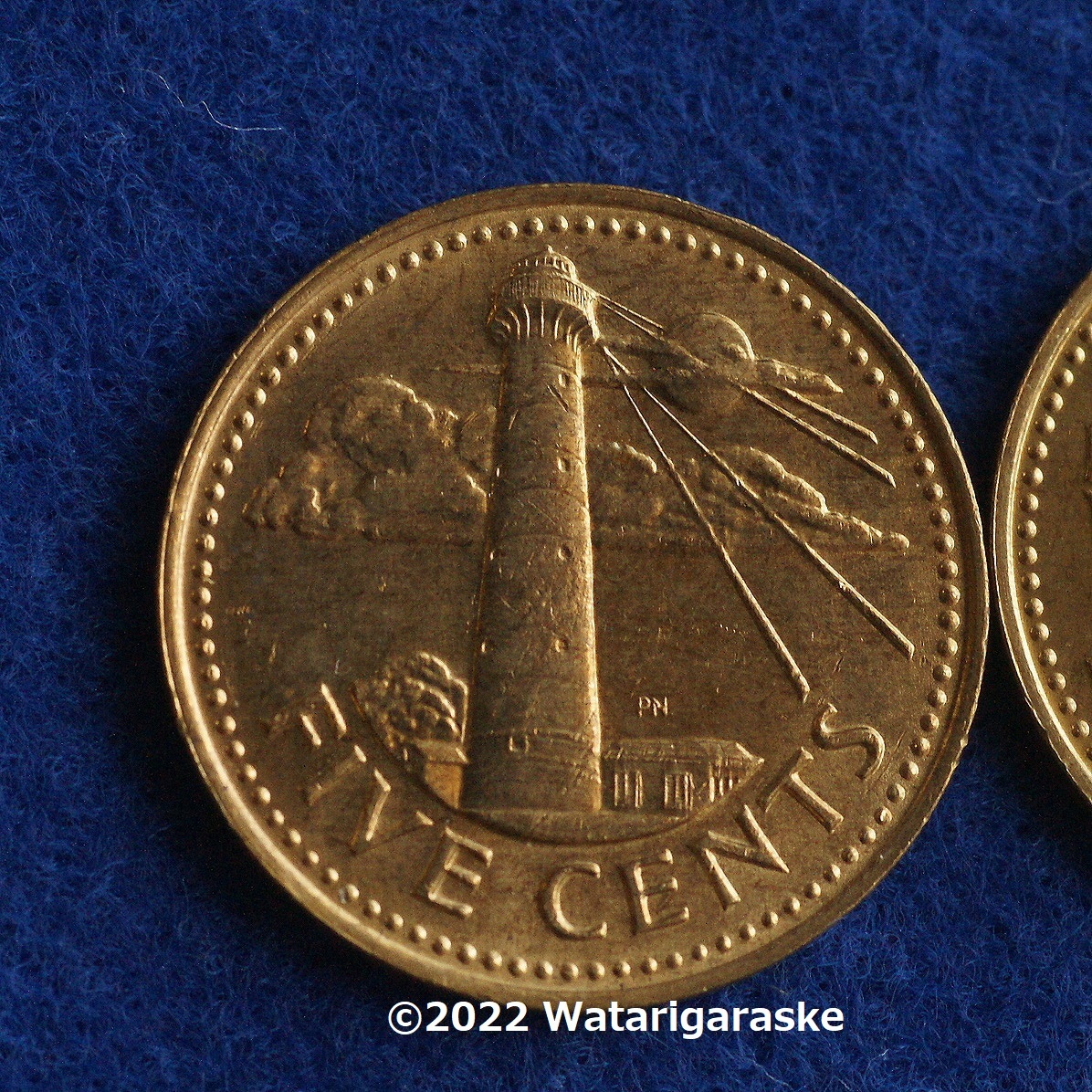 ★未使用1973年★バルバドス・ドル導入初のコインx1枚★灯台のコイン★の画像1