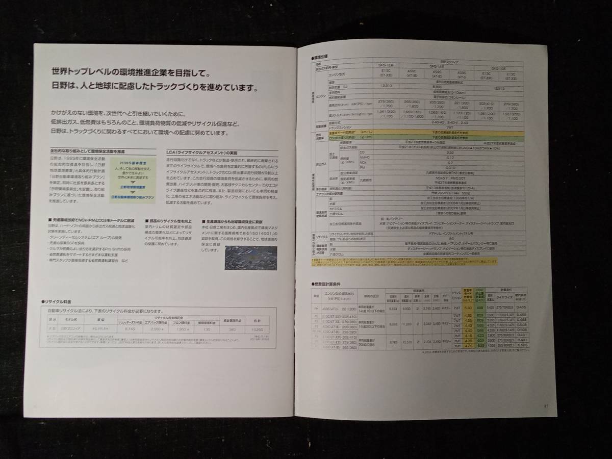 【トラック カタログ】 日野 プロフィア ダンプ／ミキサー FS FR FH 2016年1月 非売品 HINO PROFIA パンフレットの画像5