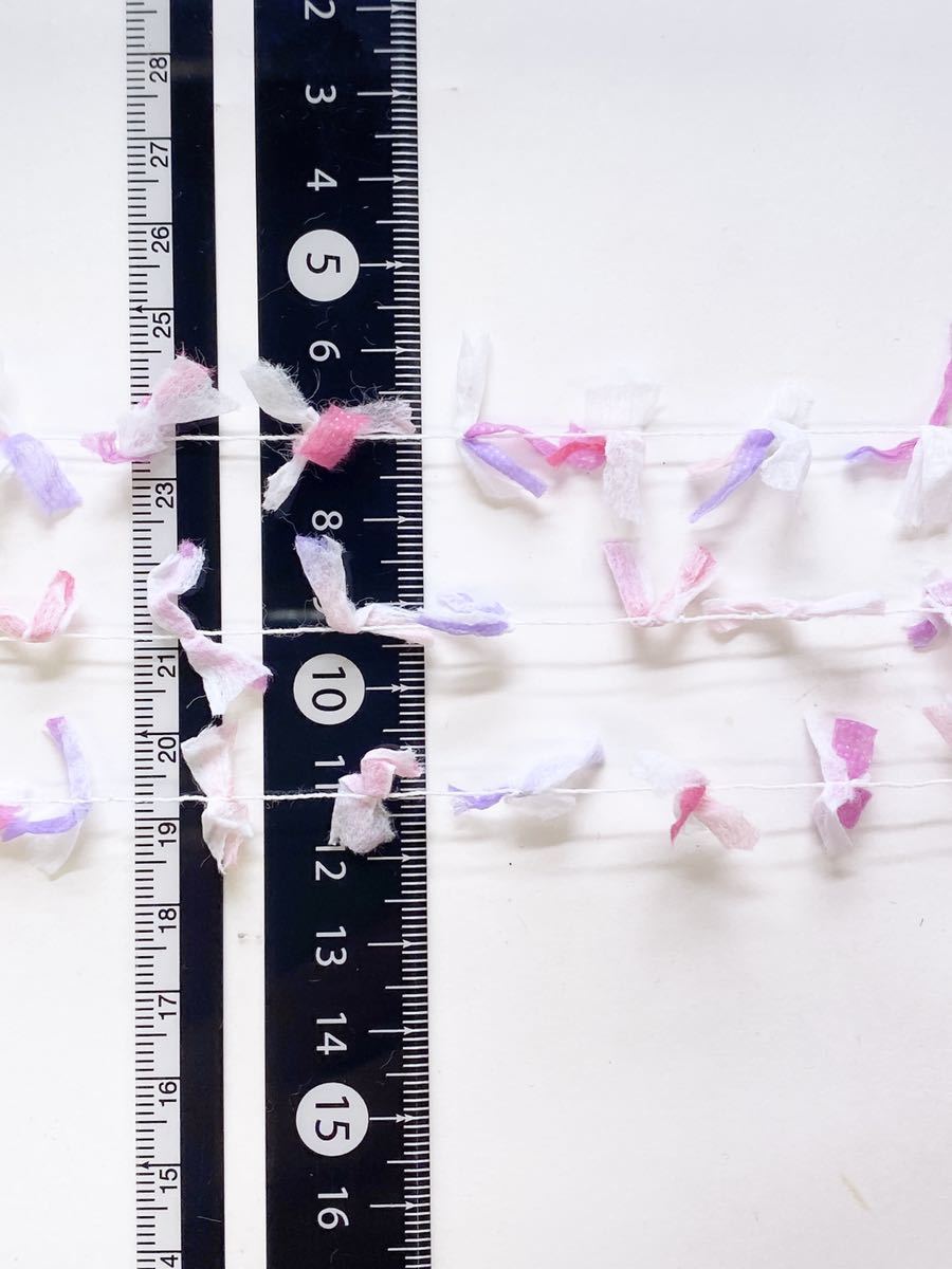 スーラ＆テープ ビックモール二枚重ね３０g ピンクパープル【検索】ラッピング 日本製 引き揃え糸 手芸糸 手織り 手編み さをり織_画像3