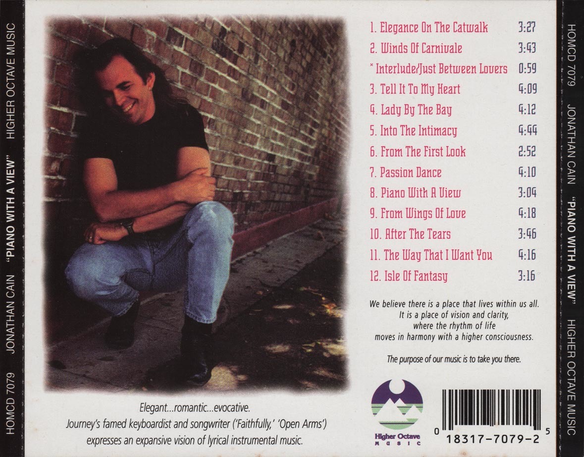 ◇'95輸入盤◇ Jonathan Cain - Piano With A View_画像3