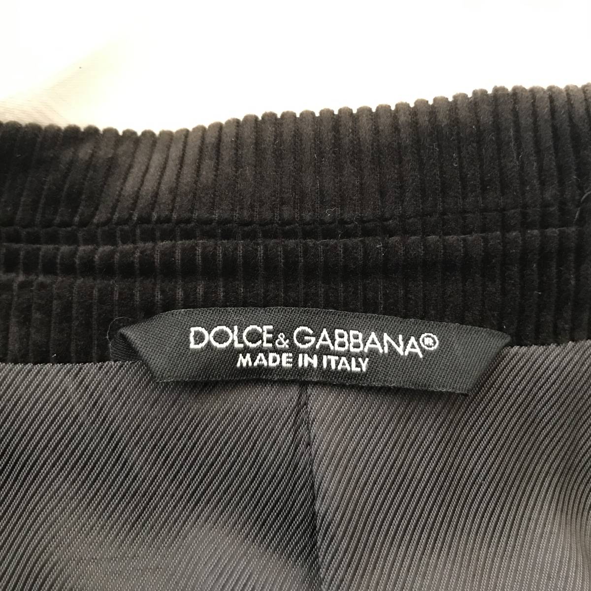 DOLCE&GABBANA LUXURY Dolce & Gabbana люкс Италия производства мужской общий обратная сторона вельвет жакет хорошая вещь size 44