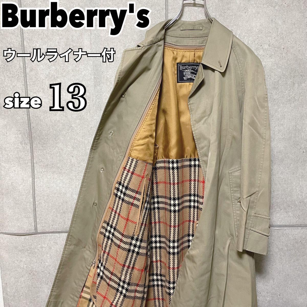 希少サイズ】Burberry バーバリー ウールライナー ステンカラーコート