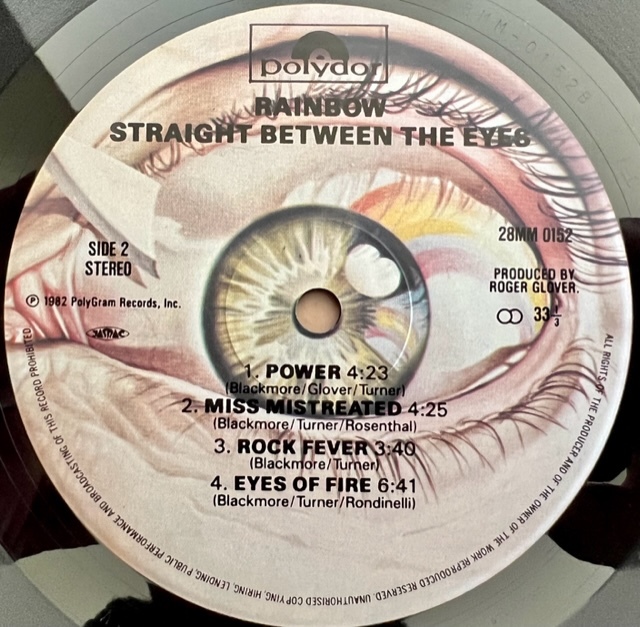 LP■HR/HM/RAINBOW/STRAIGHT BETWEEN THE EYES/POLYDOR 28MM 0152/国内83年ORIG OBI/帯 美品/レインボー/闇からの一撃/RITCHIE BLACKMOREの画像5