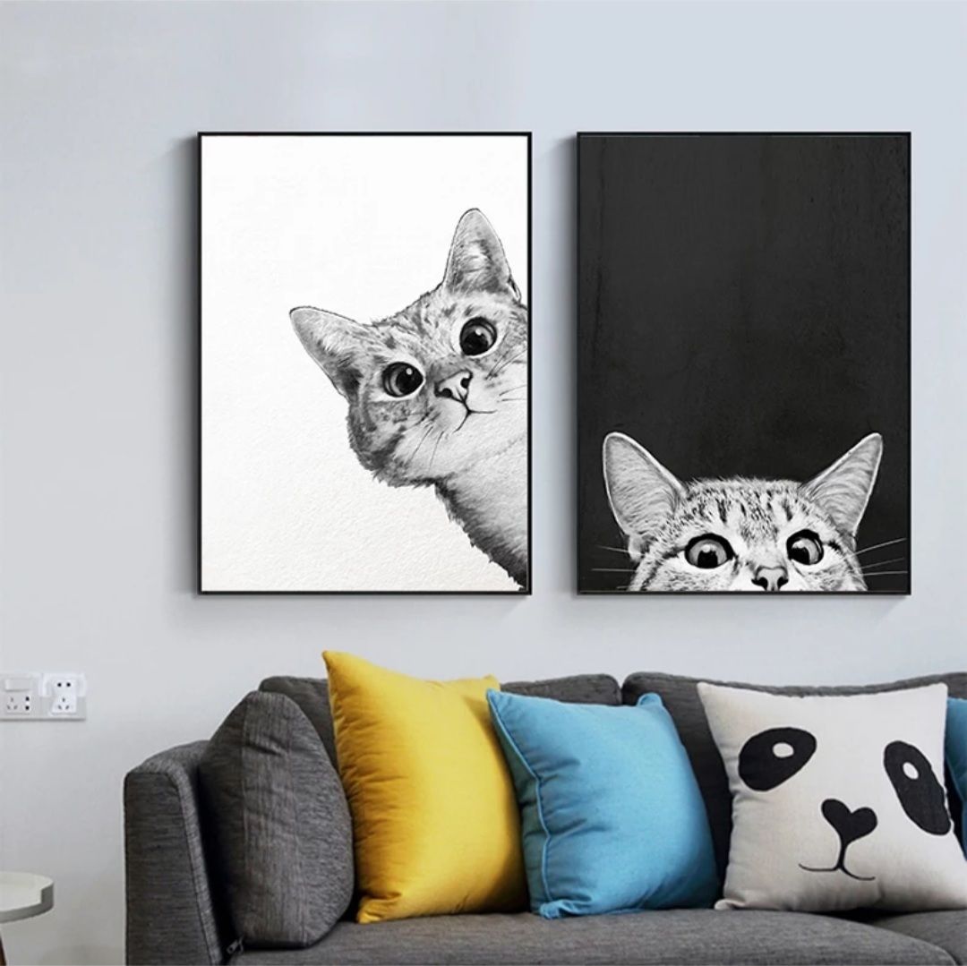 猫の雑貨 HANAKO 子猫の版画 猫のキャンパス モノトーン トラ猫 猫の雑貨 HANAKO 子猫の版画 猫のキャンパス モノトーン トラ猫