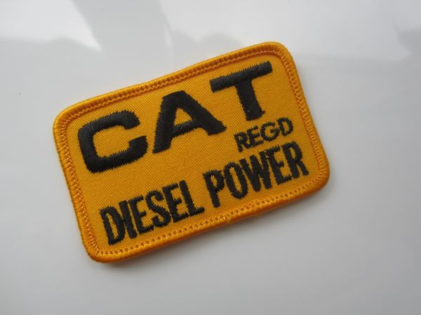 CAT DISEL POWER REGD キャタピラー キャト 建設 機械 エンブレム バイク オートバイ ワッペン/自動車 整備 作業着 117_画像1