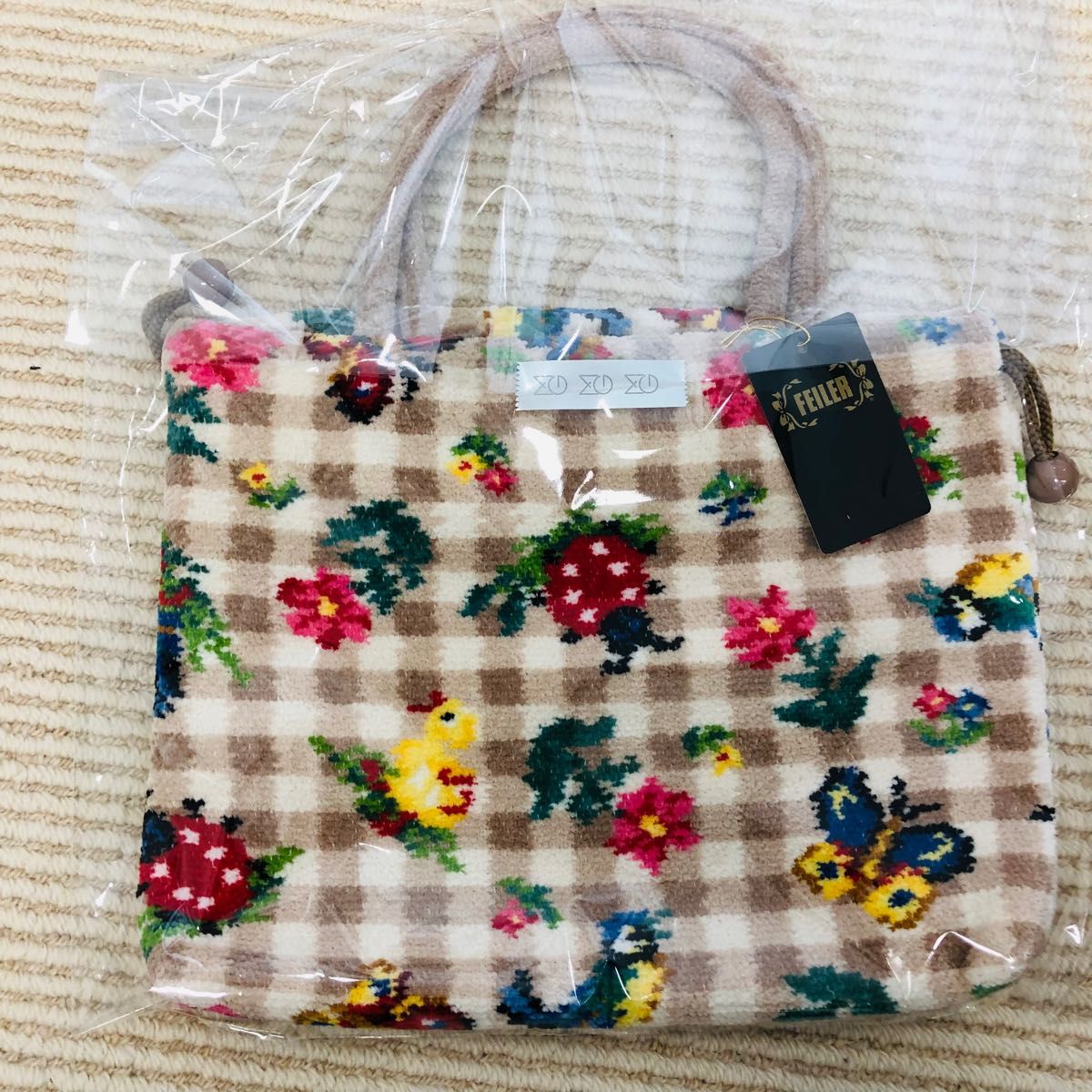 FEILER フェイラー ハイジ ハイジチェック 手つき巾着 定価以下 FEILER フェイラー ハイジ ハイジチェック 手つき巾着 定価以下
