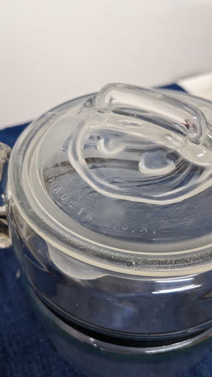 ビンテージ PYREX ガラス ポット パーコレーター コーヒーポット アンティーク USA製  ケトル 耐熱ガラス オールドパイレックス の画像5