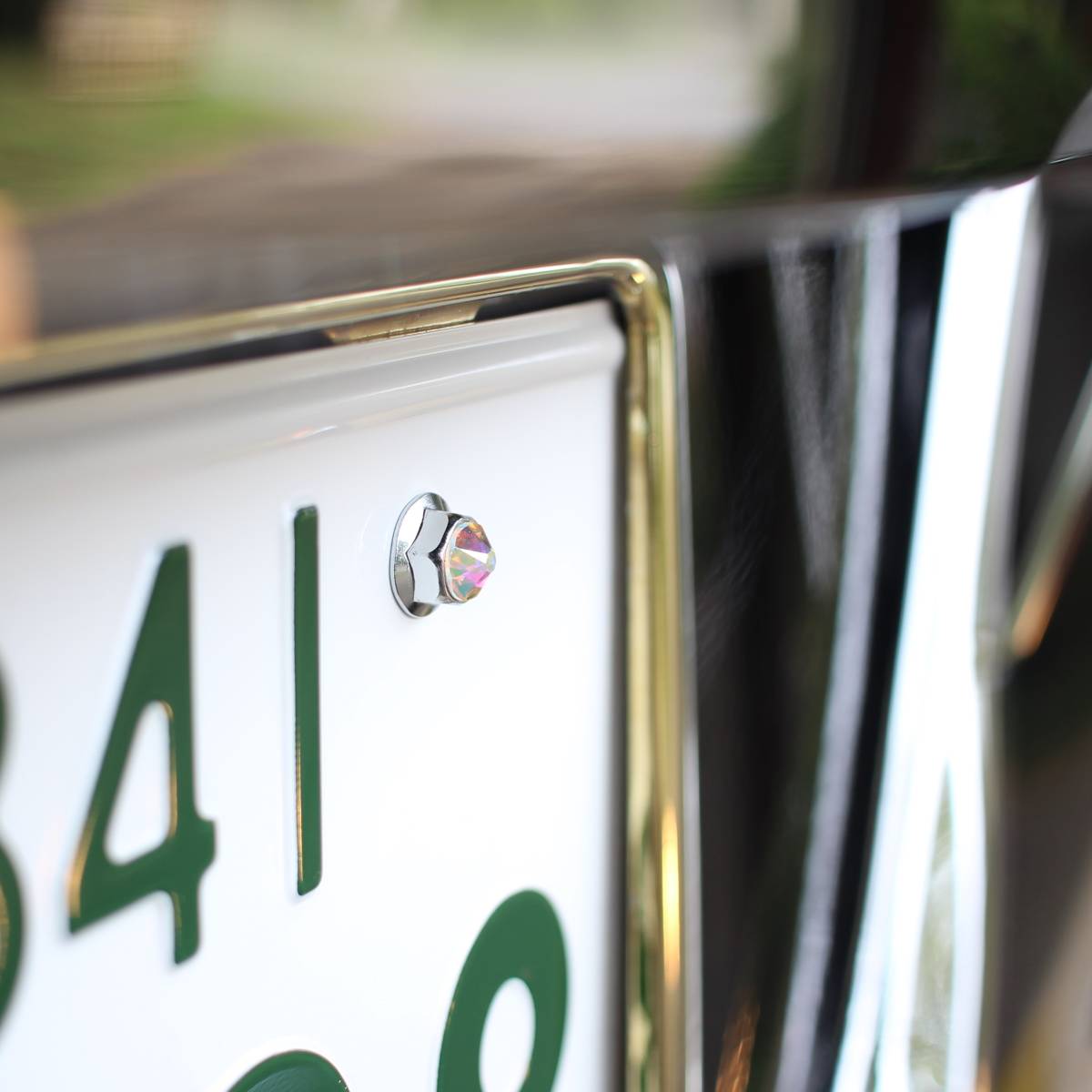 【特大】 スワロフスキー ナンバーボルト オーロラ（虹色遊色） 4個 日産 軽自動車 デイズ ルークス ハイウェイスター モコ クリッパーの画像9