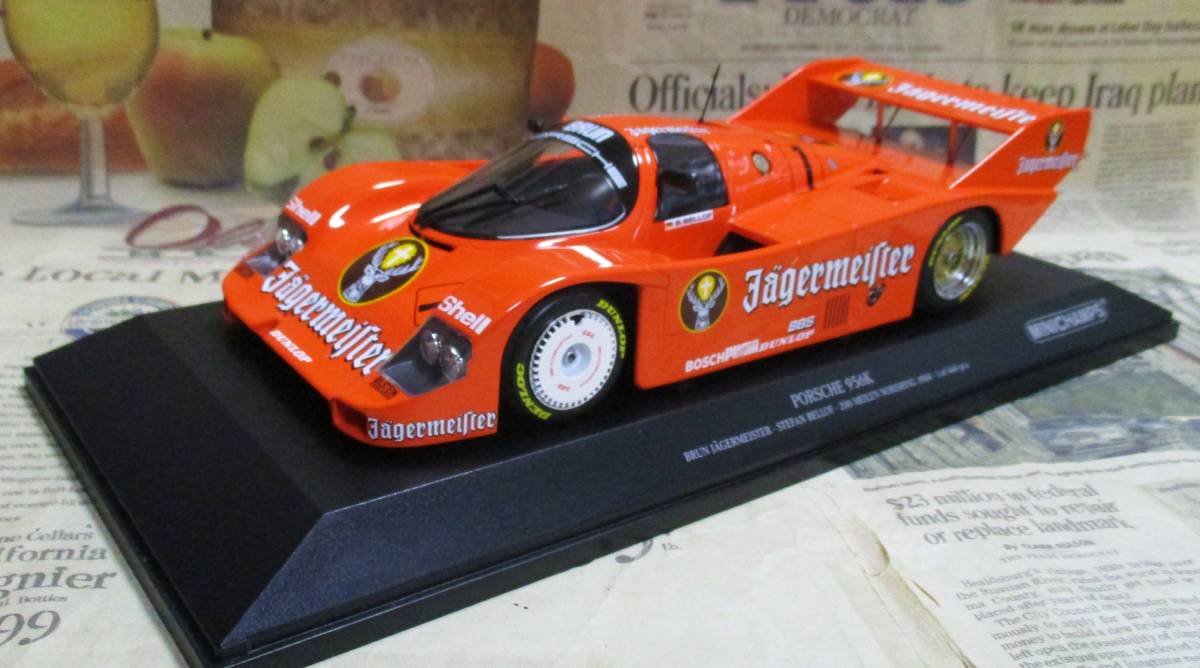 ★レア絶版*世界444台*Minichamps PMA*1/18*Porsche 956K #1 Jagermeister 1984 200 miles Norisring DRM*ポルシェ