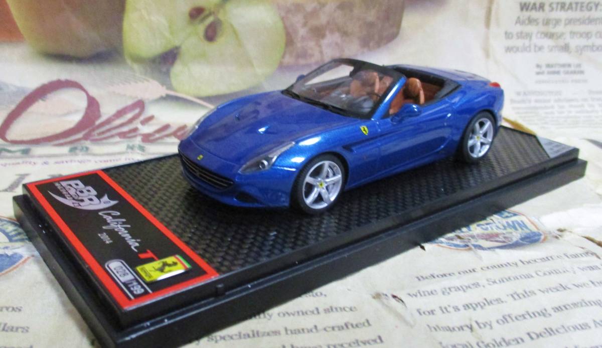 ★レア絶版*世界199台*BBR*1/43*Ferrari California T Spider 2014 メタリックブルー*フェラーリ≠MR