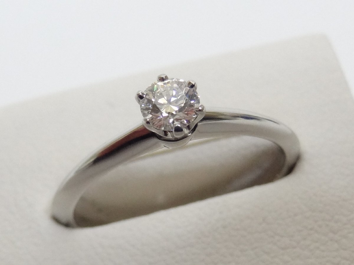 TIFFANY&Co. ティファニー リング 指輪 IF D0.25ct Pt950 立爪 P_画像8