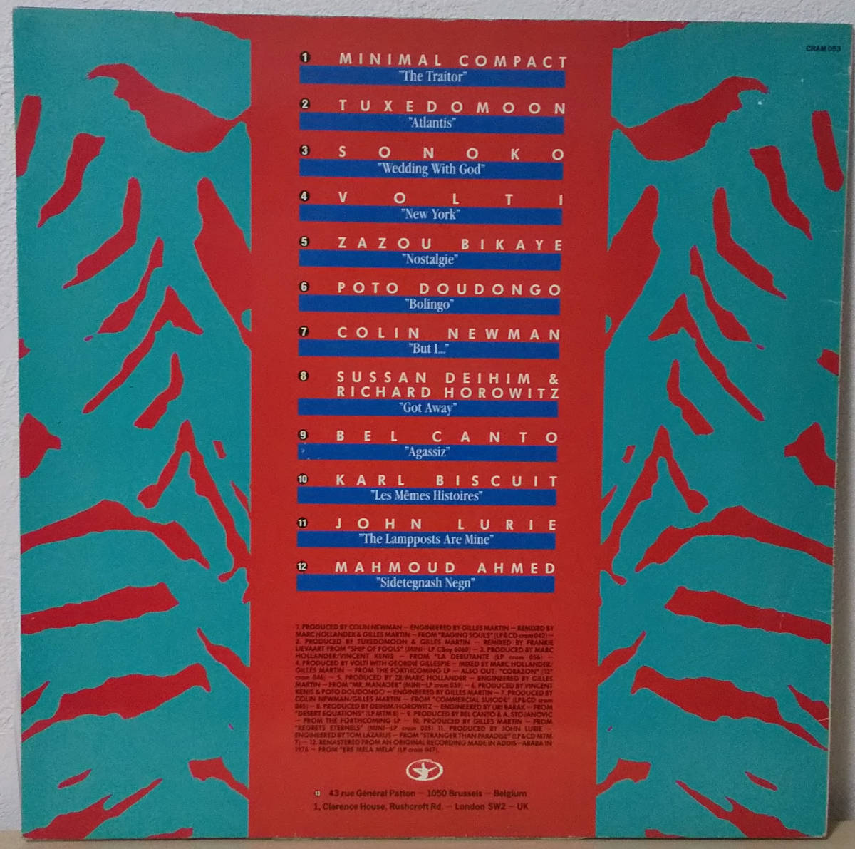 It's A Crammed, Crammed World! 2 独LP 1987年 Minimal Compact, Tuxedomoon, Colin Newman, Sonoko, Volti, Bel Canto, Sonoko_画像2