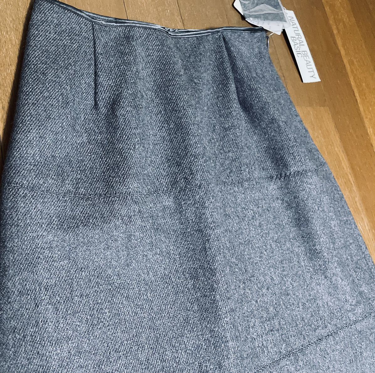 * new goods XS* smooth wool 100%* stitch switch Basic flared skirt *NATURAL BEAUTY BASIC* small size *