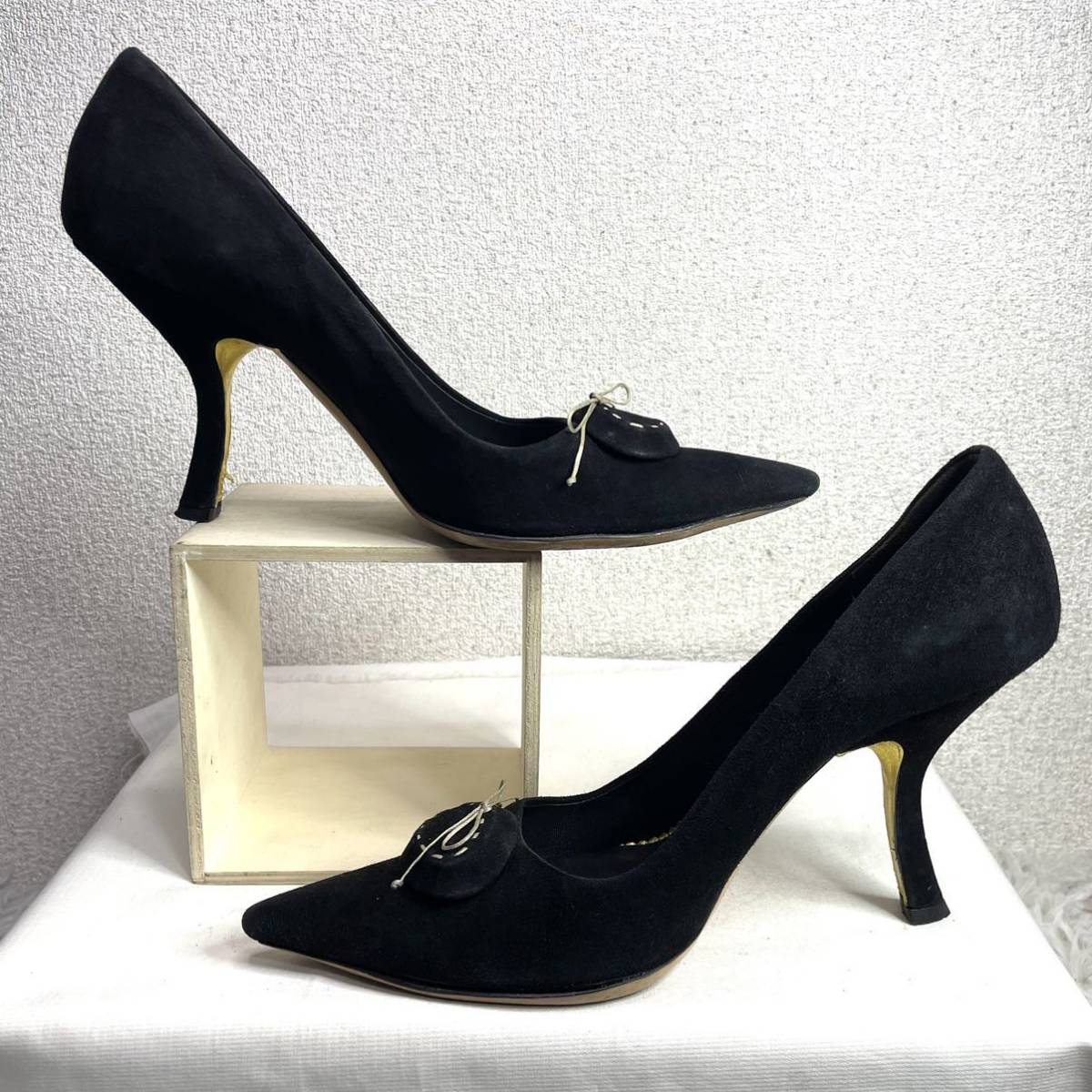 PRADA プラダ パンプス スエード ブラック 361/2 fkip.unmul.ac.id