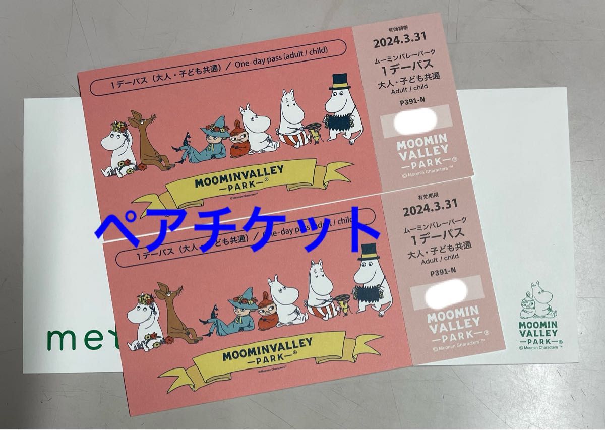 ムーミンバレーパーク 1日券 2枚 ムーミンバレーパーク ペアチケット ムーミンバレーパーク 1デーフリーパス チラシつき｜PayPayフリマ