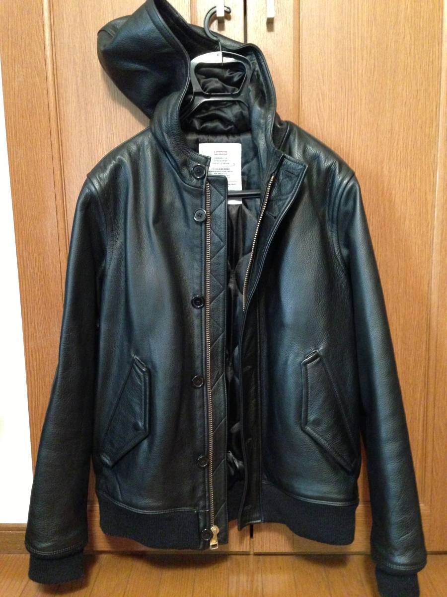 Supreme シュプリーム Cold Weather Bomber Leather Jacket Black Size M USED