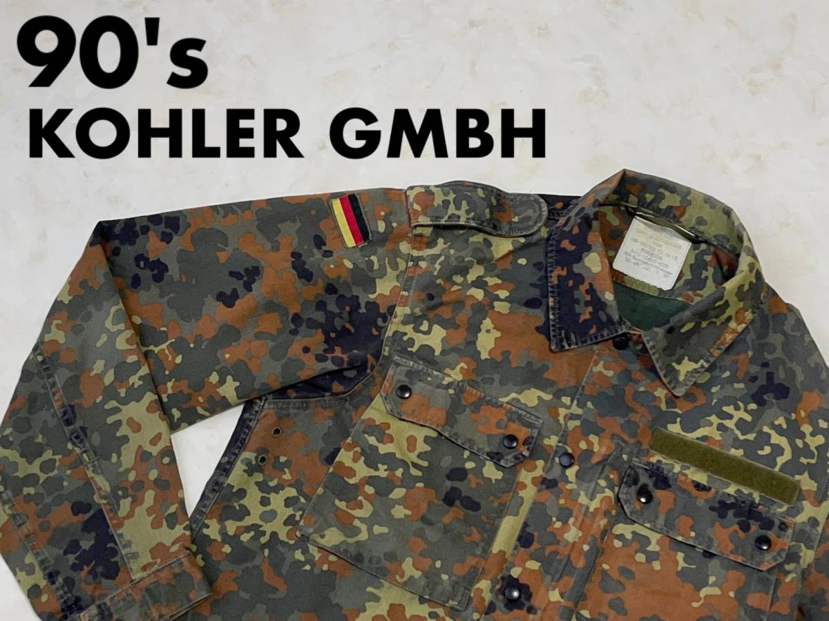 ☆送料無料☆ KOHLER GMBH 海外直輸入 古着 90’s ドイツ軍 フレクターカモ ジャケット メンズ 185-195/100 トップス 中古 即決_画像1