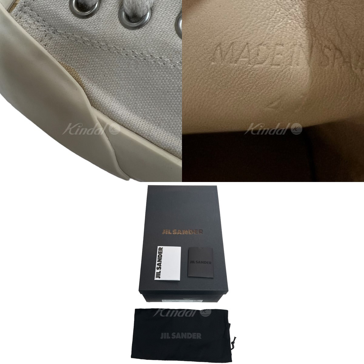 ジルサンダー JIL SANDER　 LOE TOP CANVAS SNEAKER ロートップキャンバススニーカー 商品番号：8071000097545-071S-SHM_画像6