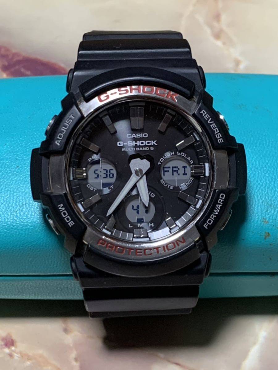 a103.G-SHOCK CASIO GAW-100 タフソーラー カシオ 腕時計 ブラック _画像3