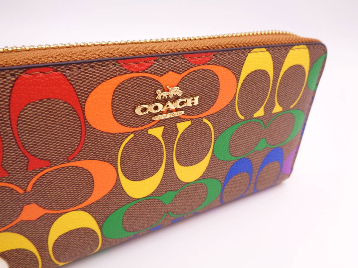 割引クーポン レインボー□匿名配送□COACH×APE 財布 コーチ メンズ