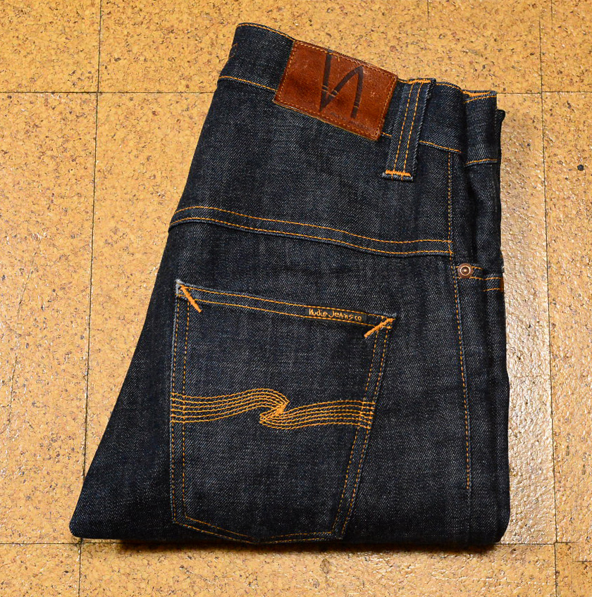 イタリア製 W29 ヌーディージーンズ nudie jeans 濃紺スキニー100%オーガニックコットン 正規品 / 股下81cm