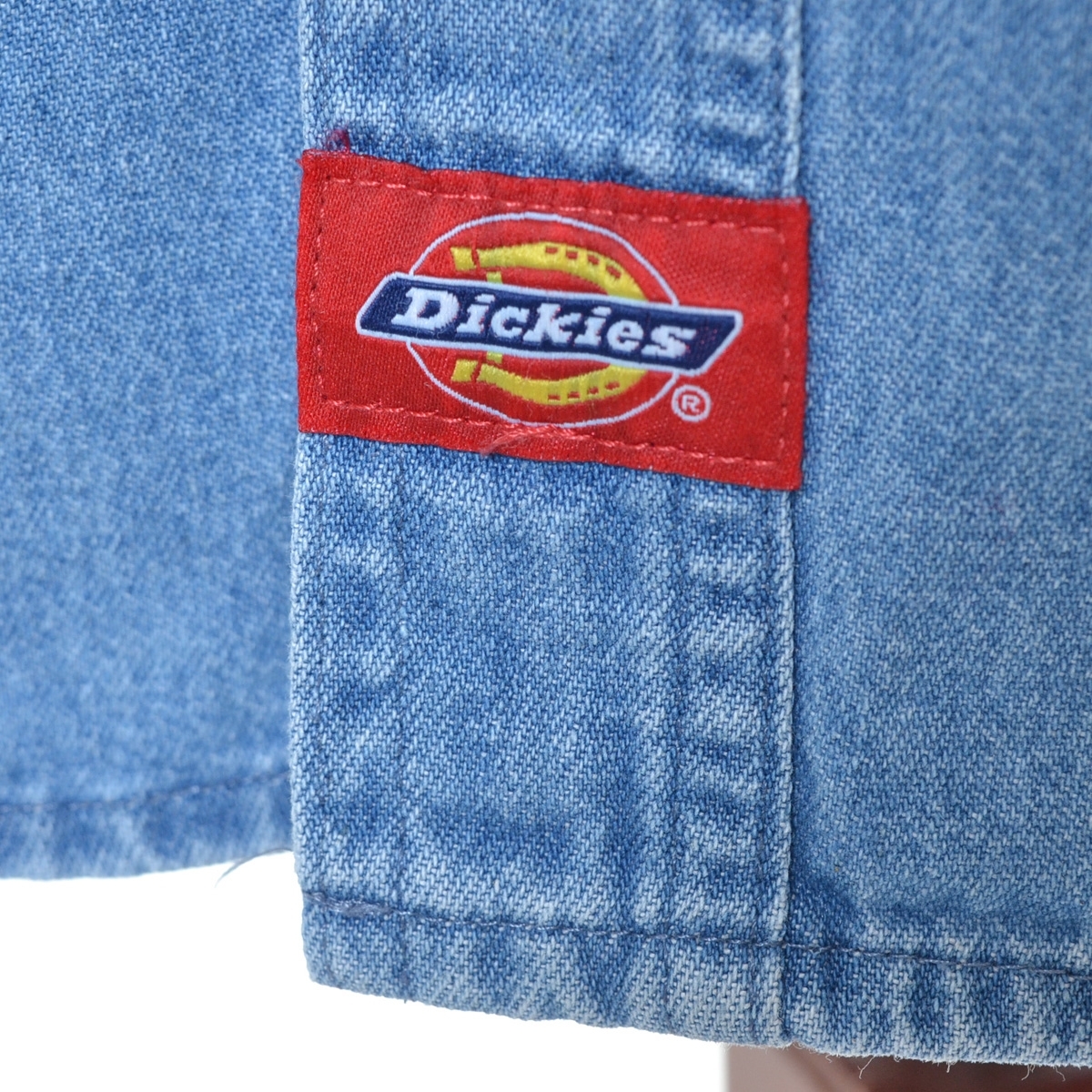 ●457639 Dickies ディッキーズ ●デニムボタンダウンシャツ サイズS メンズ ブルー 無地_画像6