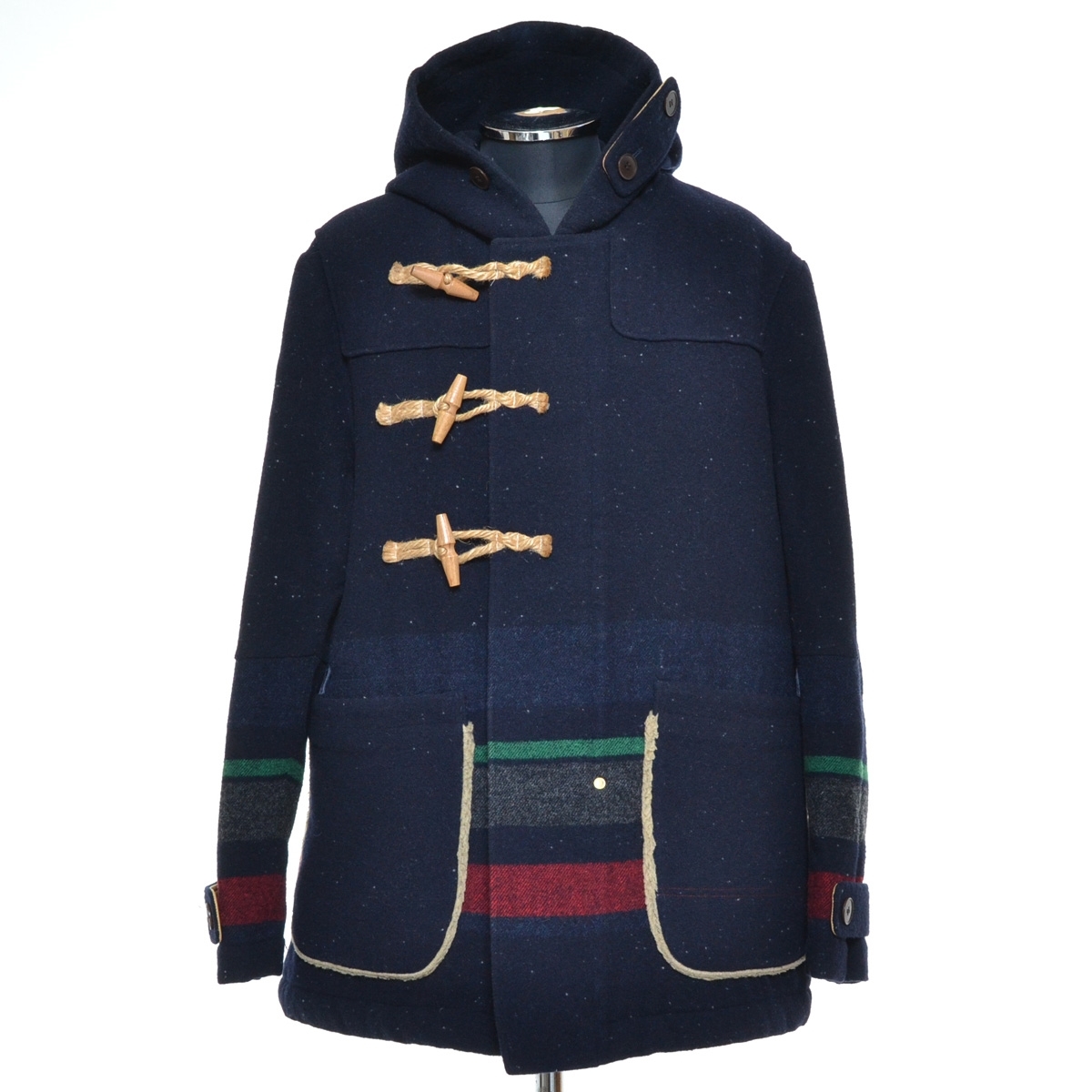 *458694 ANACHRONORM hole Chrono -m* duffle coat size 03 men's made in Japan navy 