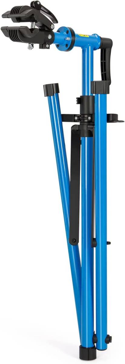 CXWXC 自転車 メンテナンススタンド ワークスタンド ロードバイク スチール製 高さ/角度調節可 工具トレー/ハンドル支えバー付 (ブルー)_画像2
