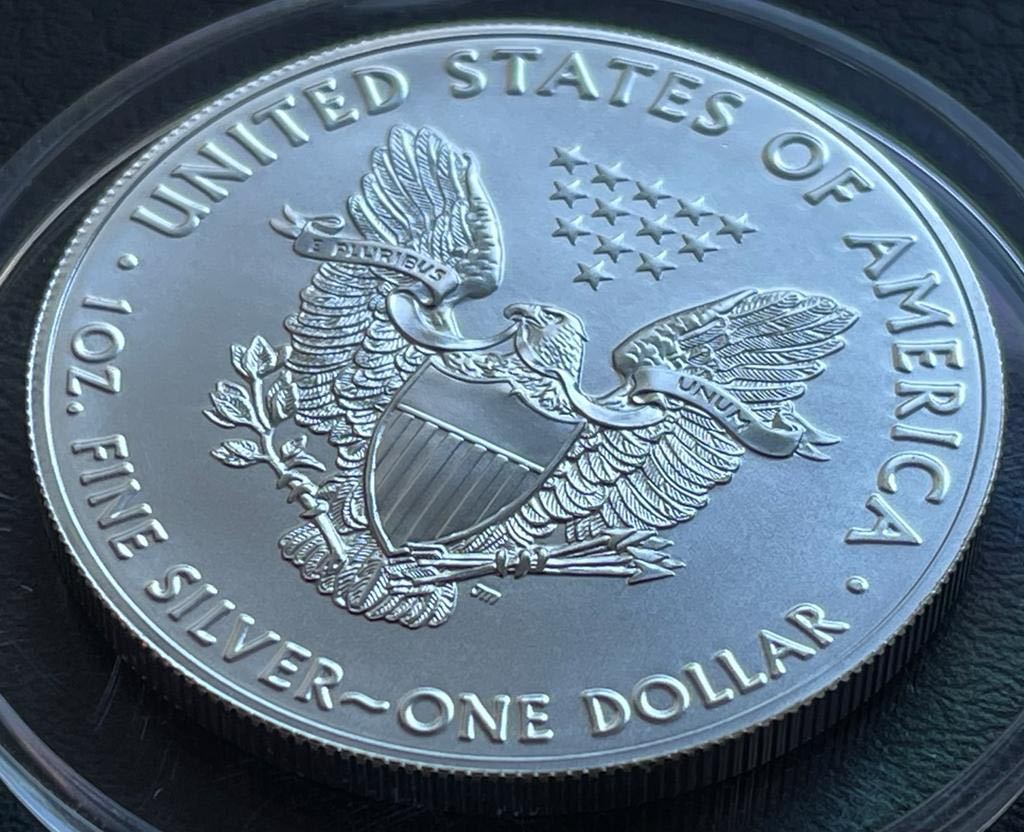 1枚2020年 純銀・アメリカイーグル コイン・銀貨・1オンスクリアケース付き 4の画像7